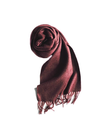 THE INOUE BROTHERS × ANATOMICA - ALPACA BRUSHED SCARF - ECRU & BLACK & GREY & BROWN ＆ BURGUNDY