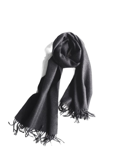 THE INOUE BROTHERS × ANATOMICA - ALPACA BRUSHED SCARF - ECRU & BLACK & GREY & BROWN ＆ BURGUNDY