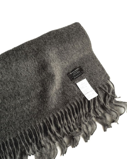 THE INOUE BROTHERS × ANATOMICA - ALPACA BRUSHED SCARF - ECRU & BLACK & GREY & BROWN ＆ BURGUNDY
