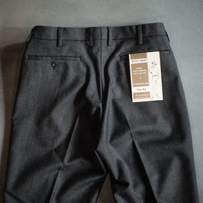 TRIM FIT PANTS Ⅲ - WOOL SERGE - CHARCOAL