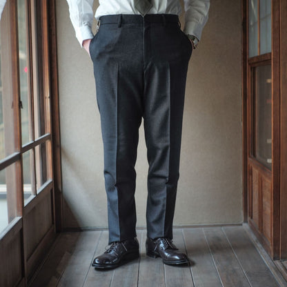 TRIM FIT PANTS Ⅲ - WOOL SERGE - CHARCOAL