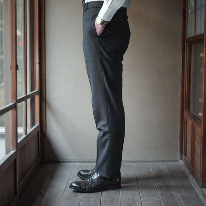 TRIM FIT PANTS Ⅲ - WOOL SERGE - CHARCOAL