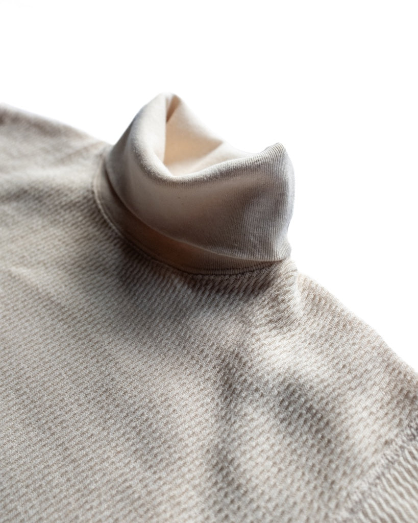 TURTLE NECK THERMAL - COTTON - NATURAL & BLACK