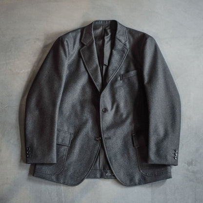 UNIVERSITY JACKET - WOOL SERGE - CHARCOAL