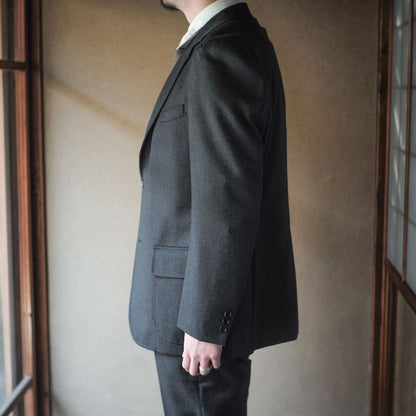 UNIVERSITY JACKET - WOOL SERGE - CHARCOAL