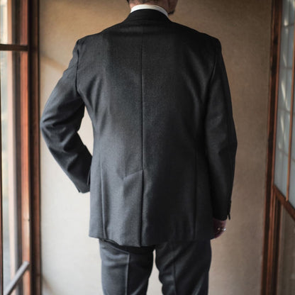 UNIVERSITY JACKET - WOOL SERGE - CHARCOAL