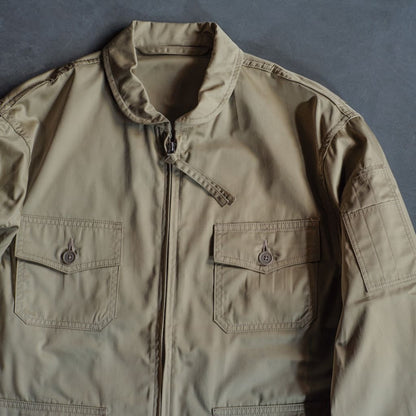 USN FLIGHT JACKET - COTTON POPRIN - BEIGE & NAVY