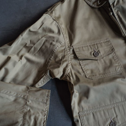 USN FLIGHT JACKET - COTTON POPRIN - BEIGE & NAVY