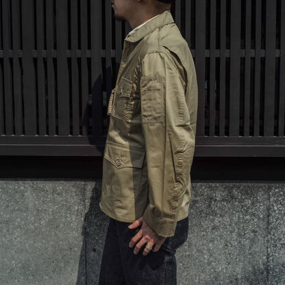 USN FLIGHT JACKET - COTTON POPRIN - BEIGE & NAVY