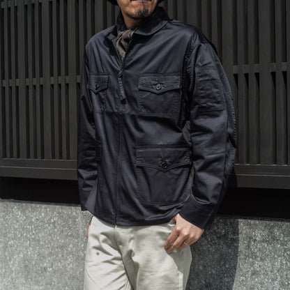 USN FLIGHT JACKET - COTTON POPRIN - BEIGE & NAVY