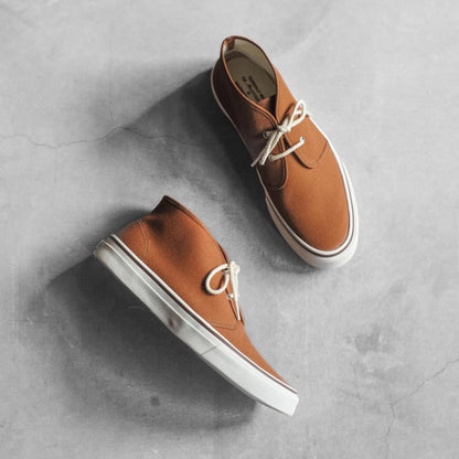 WAKOUWA CHUKKA - BROWN CANVAS - WHITE SOLE
