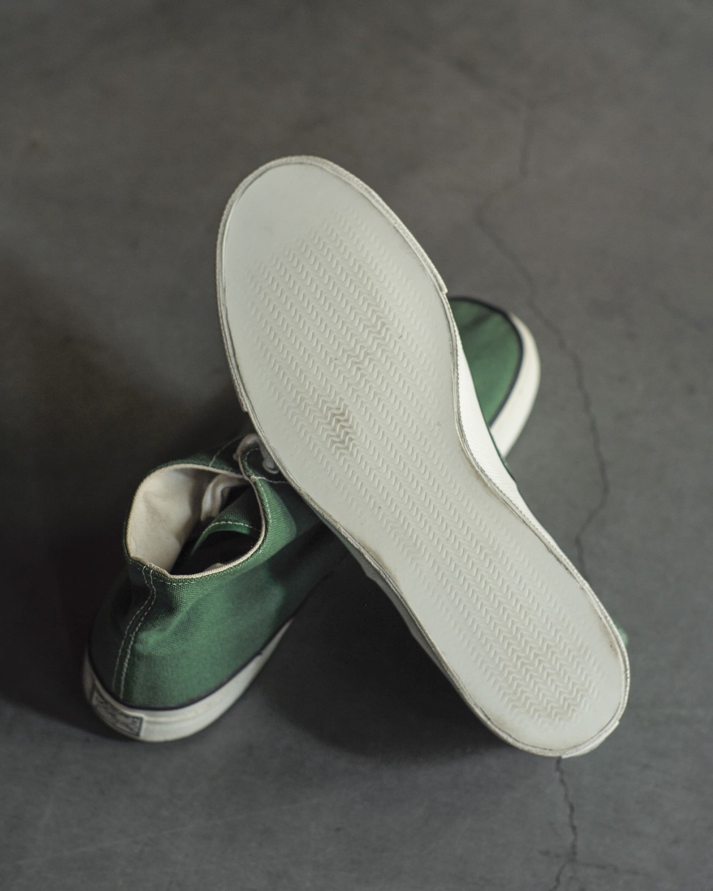 WAKOUWA HIGH CUT - GREEN CANVAS - WHITE SOLE
