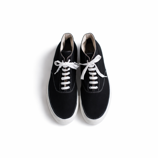 WAKOUWA HIGH CUT - BLACK CANVAS - WHITE SOLE