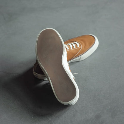 WAKOUWA LOW CUT - BROWN CANVAS - WHITE SOLE