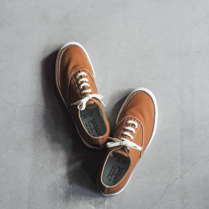 WAKOUWA LOW CUT - BROWN CANVAS - WHITE SOLE