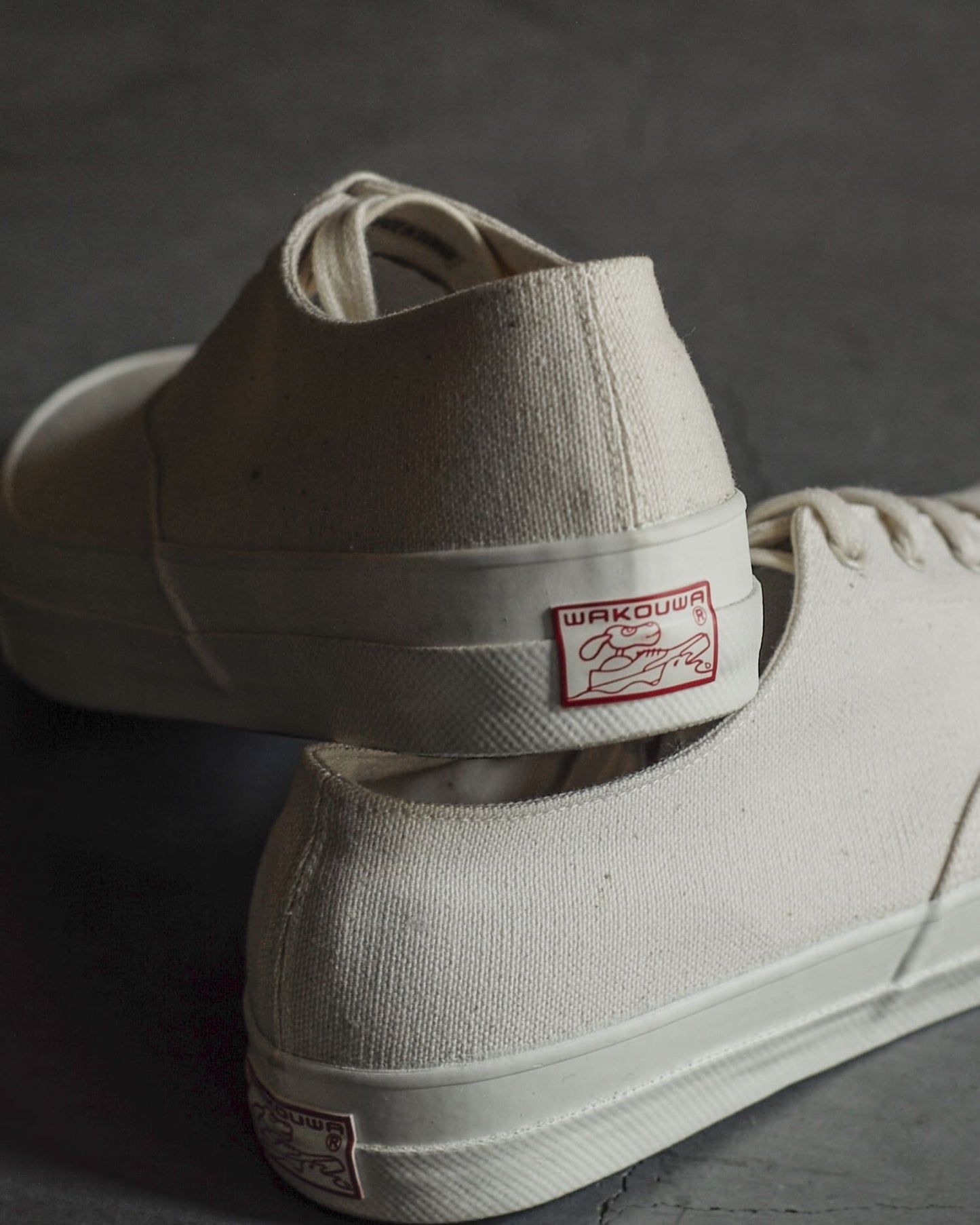 WAKOUWA LOW CUT - NATURAL CANVAS - WHITE SOLE