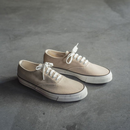 WAKOUWA LOW CUT - TAN CANVAS - WHITE SOLE