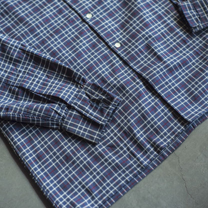 WEEKEND SHIRT - COTTON - NAVY WINDOW CHECK
