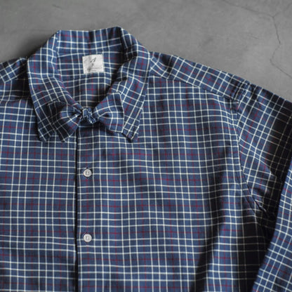 WEEKEND SHIRT - COTTON - NAVY WINDOW CHECK